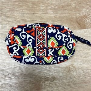 Vera Bradley SUN VALLEY Oval Mirrored Makeup Toiletries Glasses Case EUC